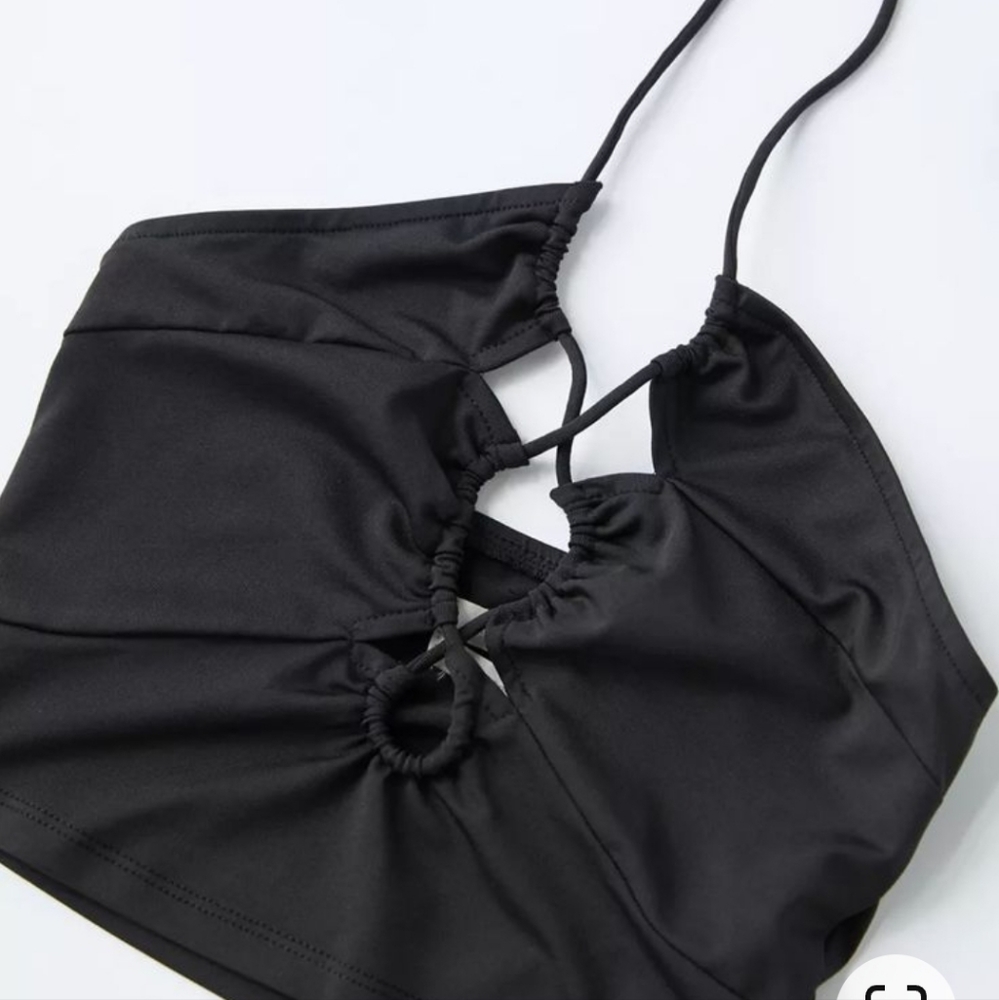 ISO UO Kelsey lace-up crop top